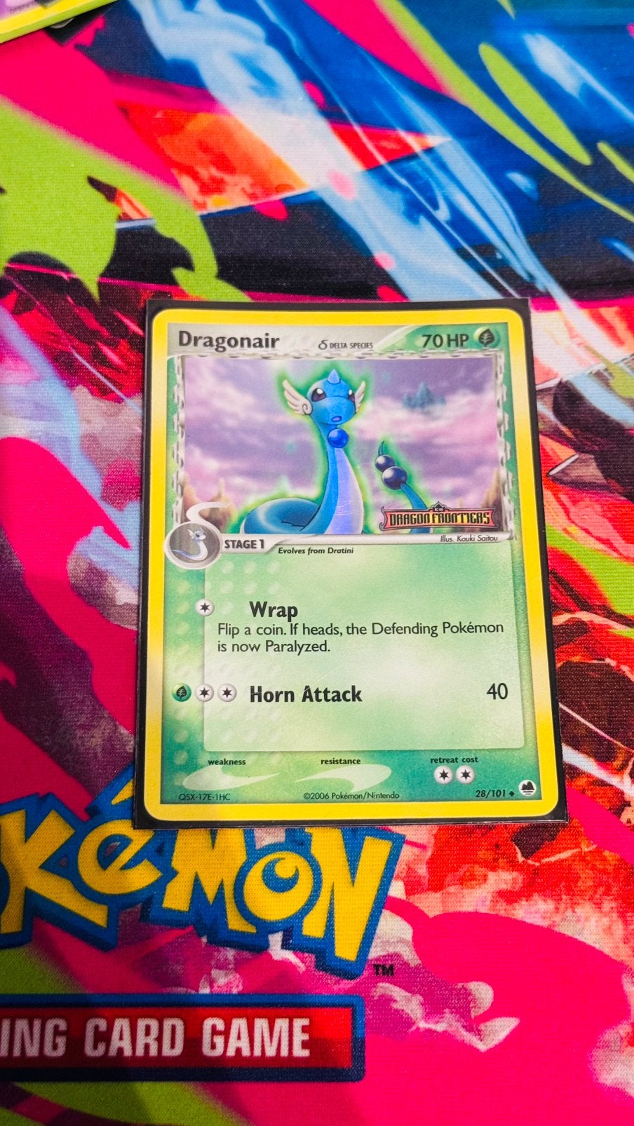Dragonair stamped pokemon kaart, Ophalen of Verzenden, Zo goed als nieuw