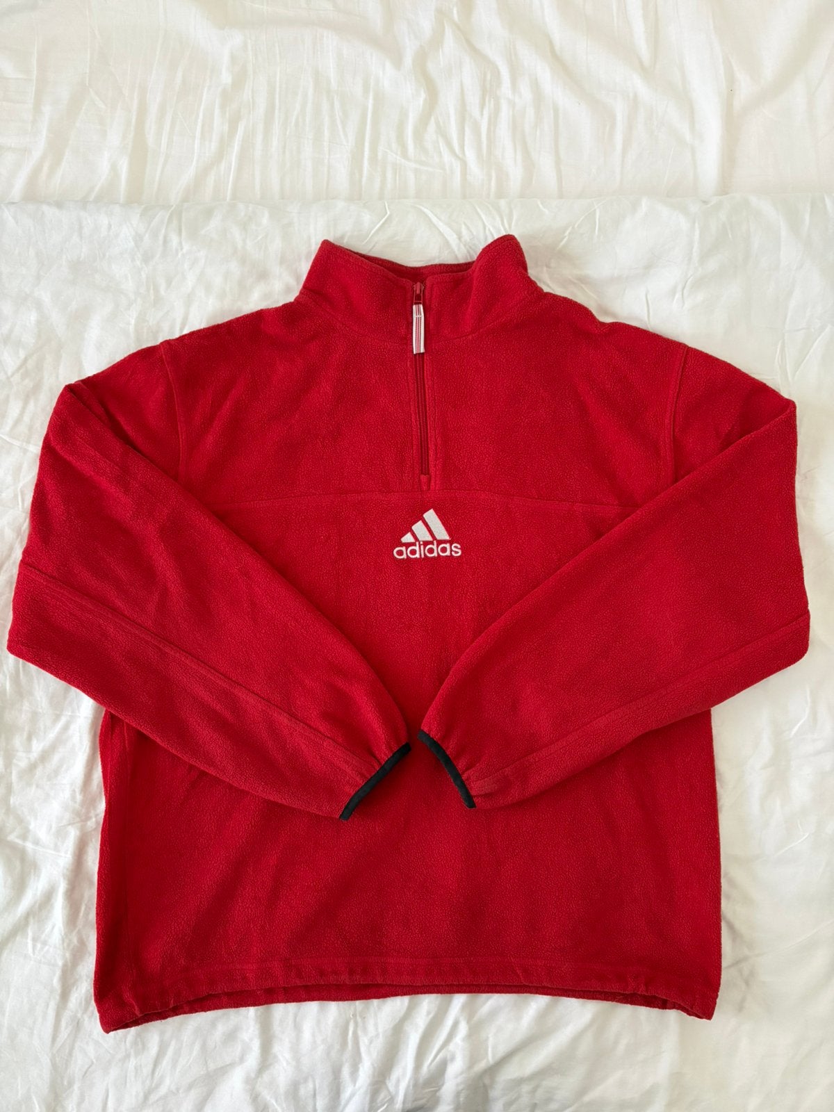 Polaire Adidas Old school, Enlèvement, Porté, Taille 52/54 (L), Rouge