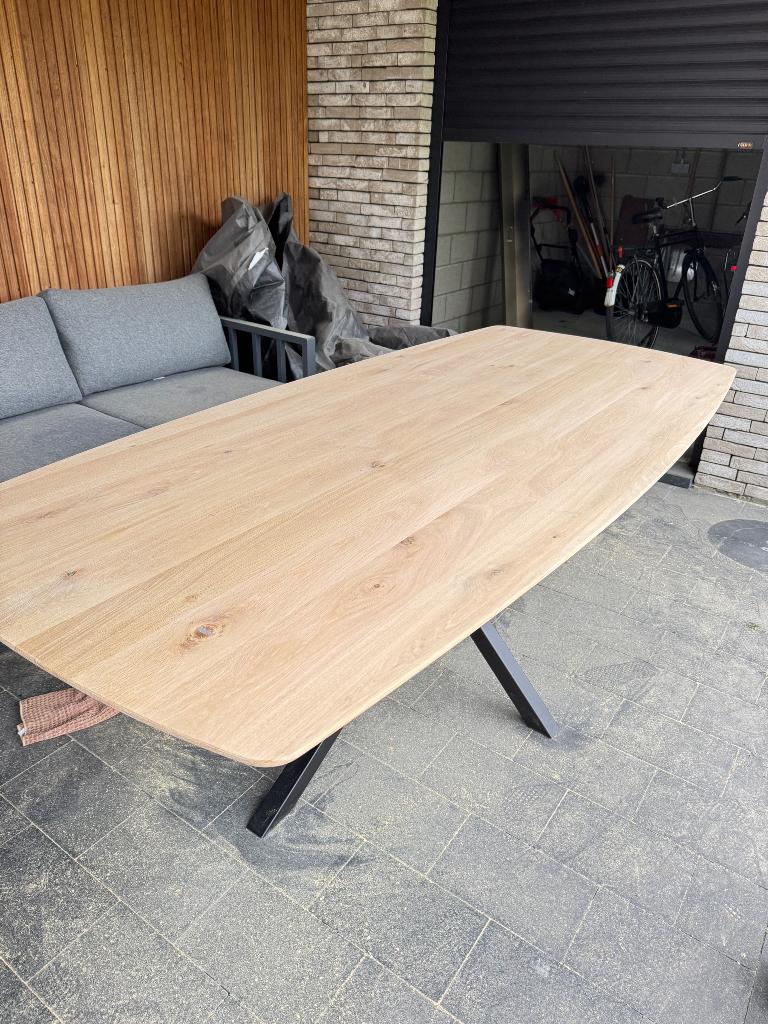 Deens ovale tafel, Huis en Inrichting, Tafels | Eettafels, Ophalen, Gebruikt, Eikenhout, 200 cm of meer