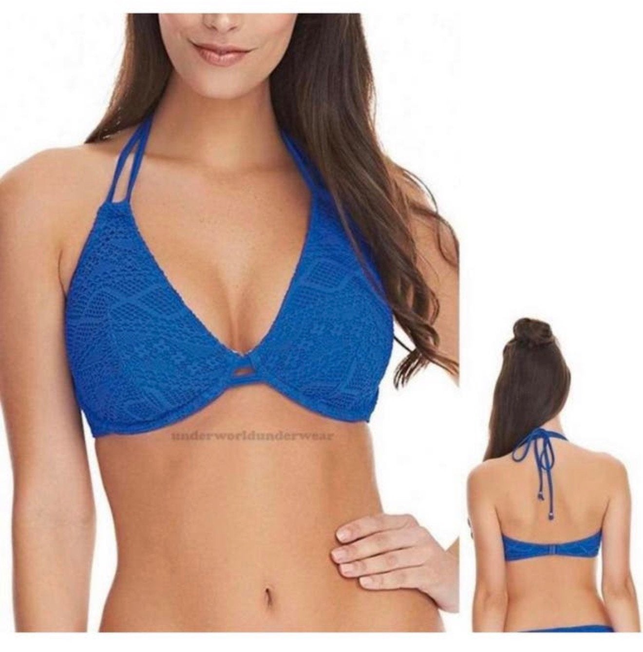 Haut de bikini à armatures et dos nu Sundance Cobalt 32-FF, Enlèvement ou Envoi, Neuf, Bleu, Bikini