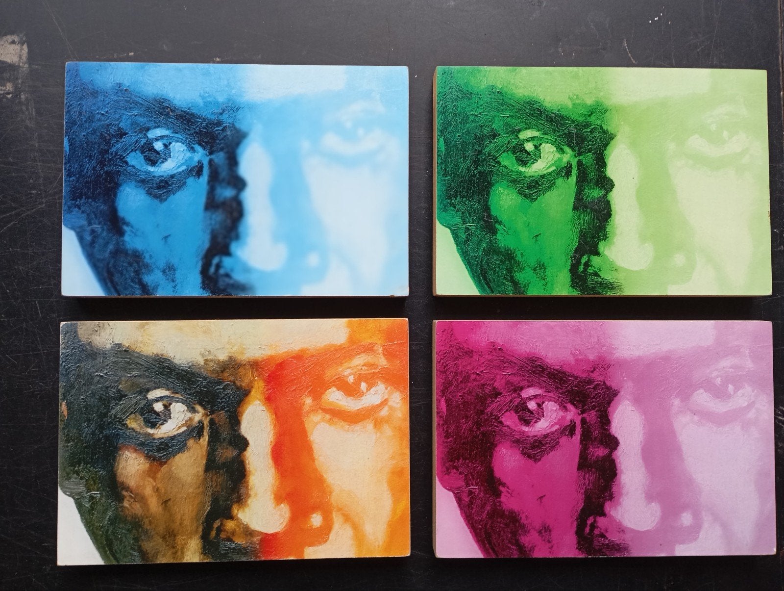 4 tirages - David Baillie - Editions illimitées, 1999, Enlèvement ou Envoi, Bois, Signé, Impression