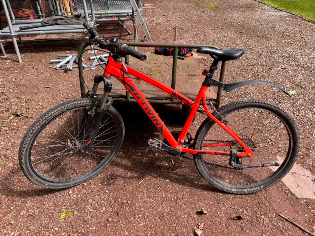 Oranje mountainbike, Fietsen en Brommers, Ophalen, Gebruikt, Heren, Trek