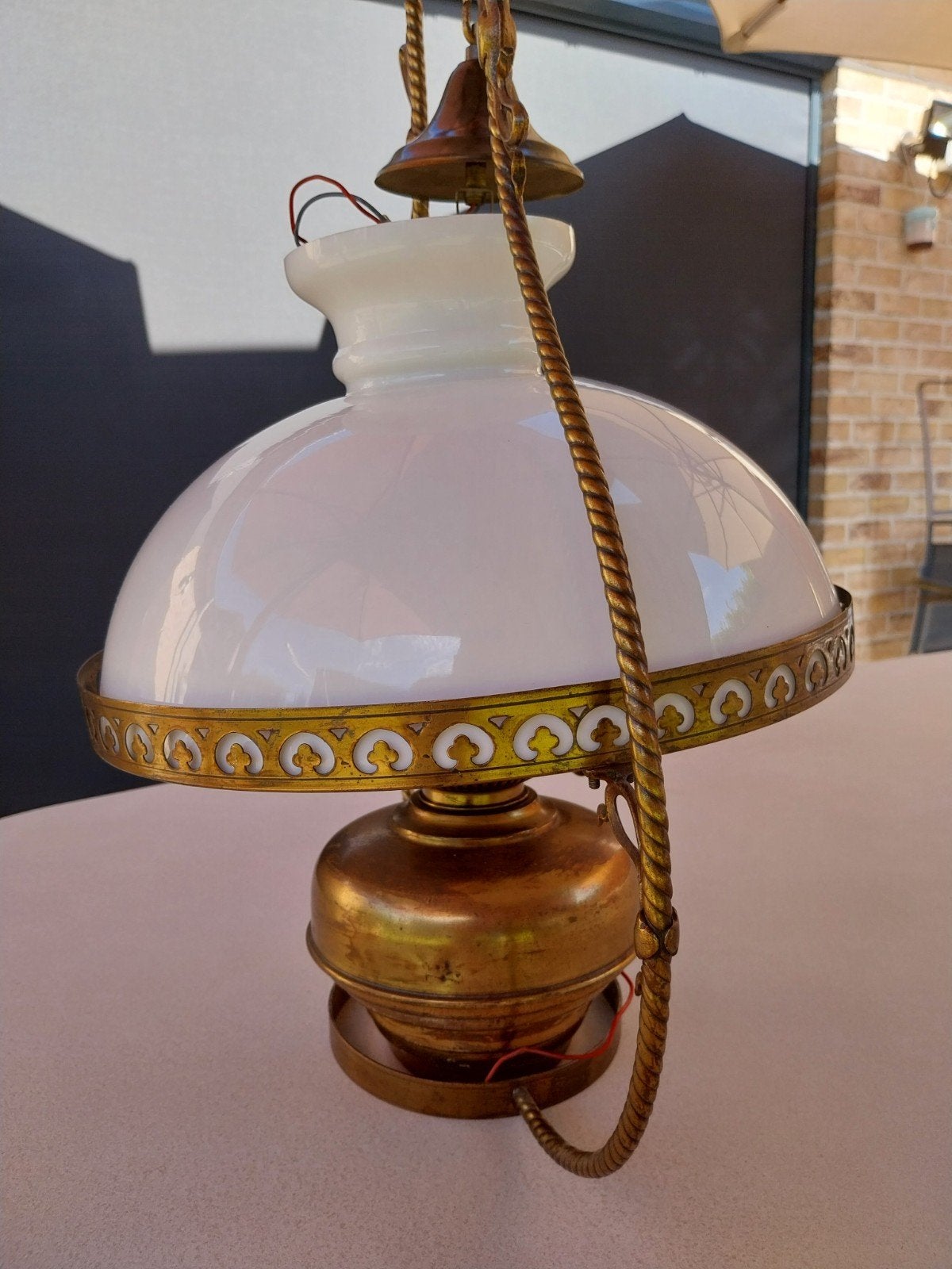 oude lampe Belge, Antiek en Kunst, Ophalen