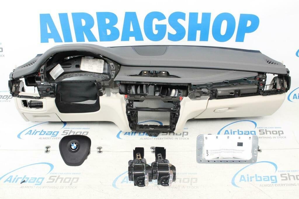 Airbag set Dashboard grijs/wit leder HUD stiksels BMW X6 F16, Gebruikt, Ophalen of Verzenden