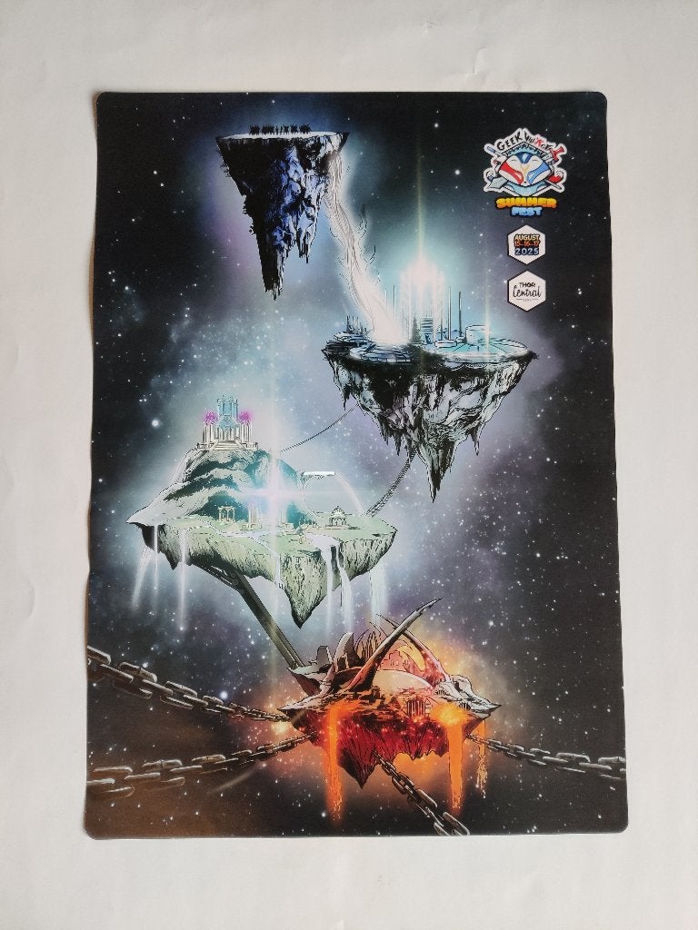 Geek Village Summerfest 2025 Poster, Rechthoekig Staand, Ophalen of Verzenden, Zo goed als nieuw, A1 t/m A3
