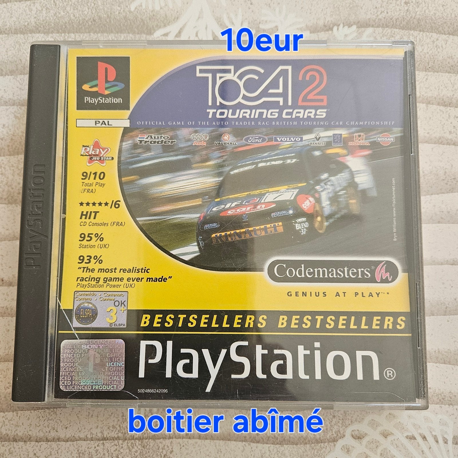 toca 2 ps1, Games en Spelcomputers, Ophalen of Verzenden, Gebruikt, Racen en Vliegen