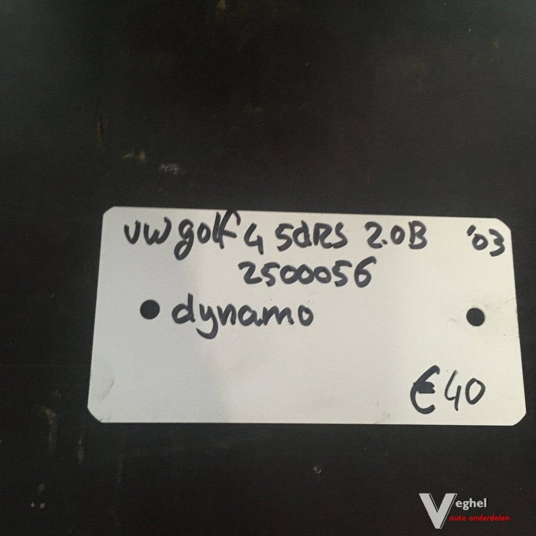 Vw Golf 4 2003  5drs 2.0 B Wagennr 2500056 Dynamo, Auto-onderdelen, Gebruikt, -, -, Ophalen of Verzenden