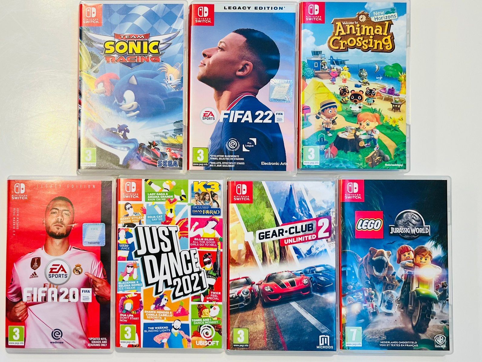 7 Nintendo Switch games: Animal Crossing, LEGO, Sonic, FIFA…, Enlèvement, Comme neuf