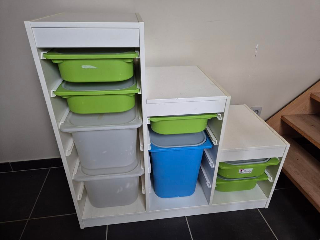 Trofast d'Ikea avec poubelles, Enlèvement, Utilisé, Autres essences de bois