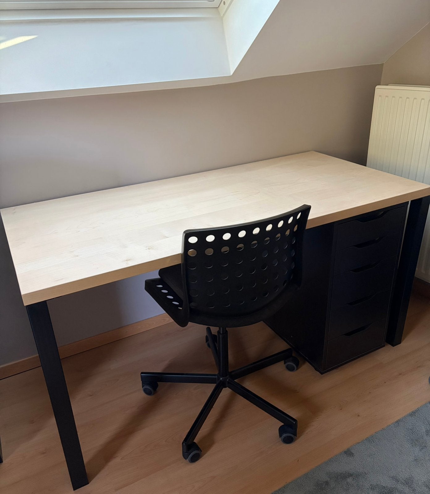 Bureau in esdoornhout 150x70x76, Enlèvement, Comme neuf, Autres marques, Bois