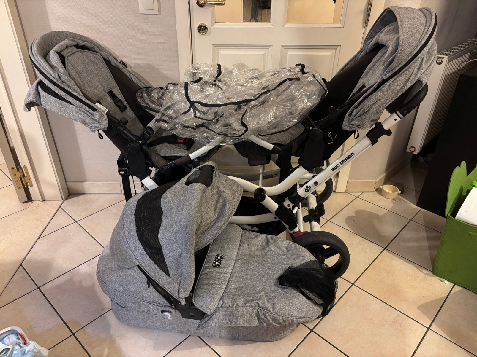Dubbele wandelwagen, Kinderen en Baby's, Gebruikt, Duowagen, Ophalen, Kinderwagen