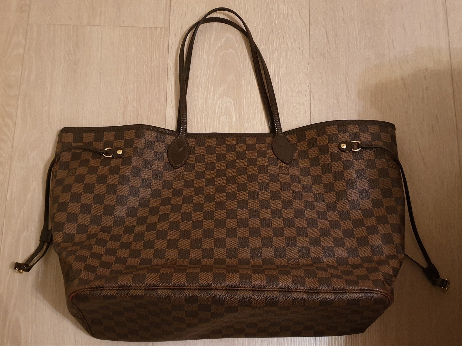 Louis Vuitton Neverfull GM Damier Ébène, Handtassen en Accessoires, Ophalen of Verzenden, Zo goed als nieuw