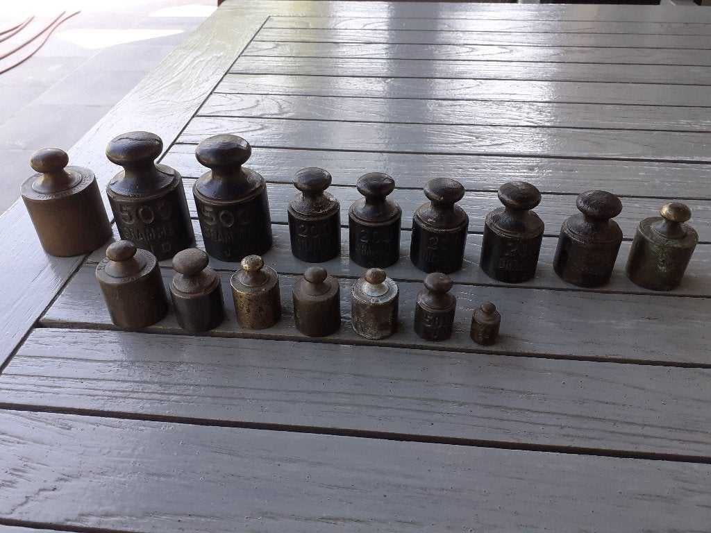 koperen gewichten voor weegschaal, Antiek en Kunst, Antiek | Gereedschap en Instrumenten, Ophalen