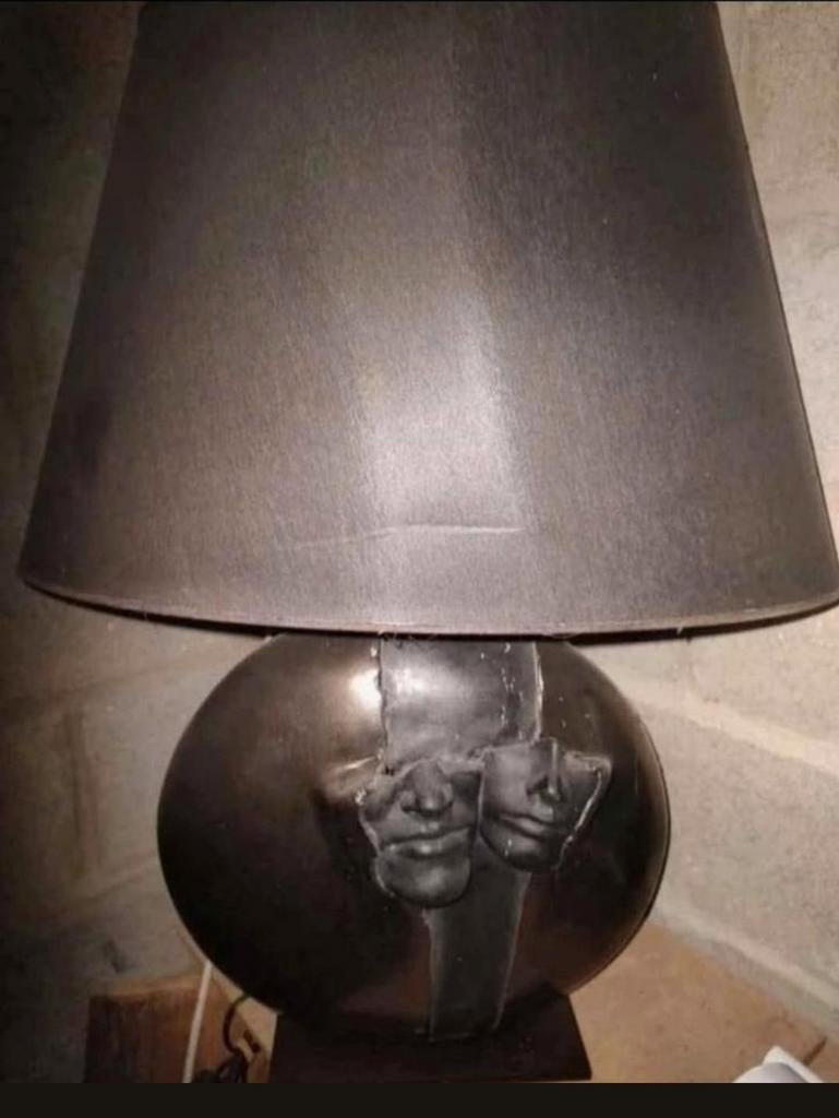 Tafellamp kunstenaar Xavier pourbaix, Antiek en Kunst, Antiek | Verlichting, Ophalen of Verzenden