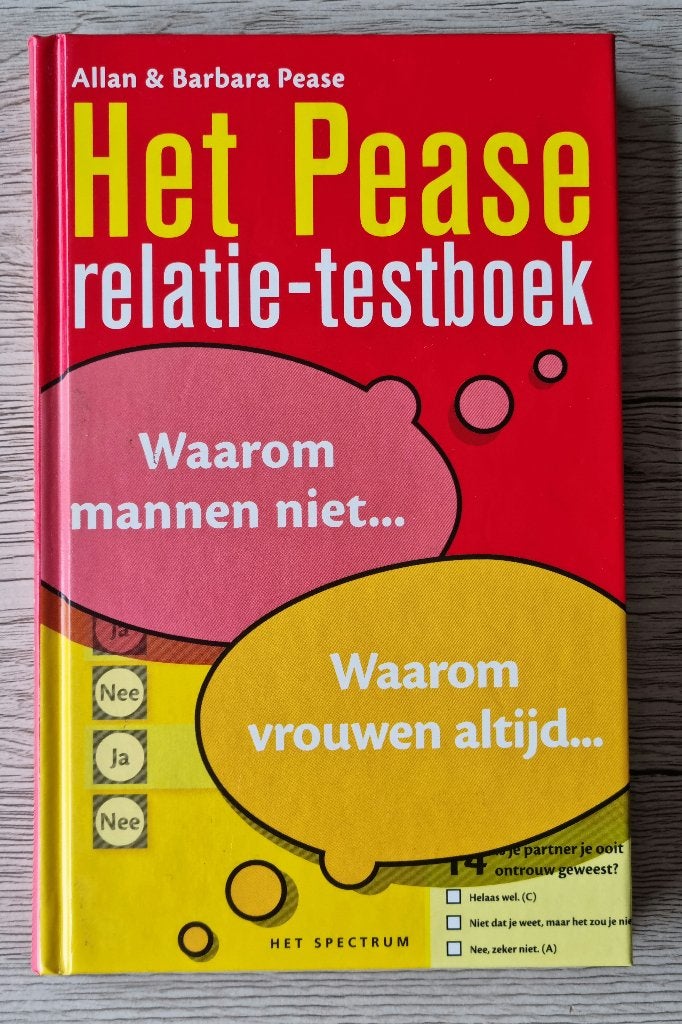 Het Pease relatie-testboek, Boeken, Psychologie, Ophalen of Verzenden