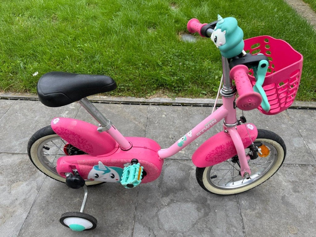 Kinderfiets BTwin 14 inch, Fietsen en Brommers, Ophalen, Zijwieltjes, Gebruikt, Minder dan 16 inch