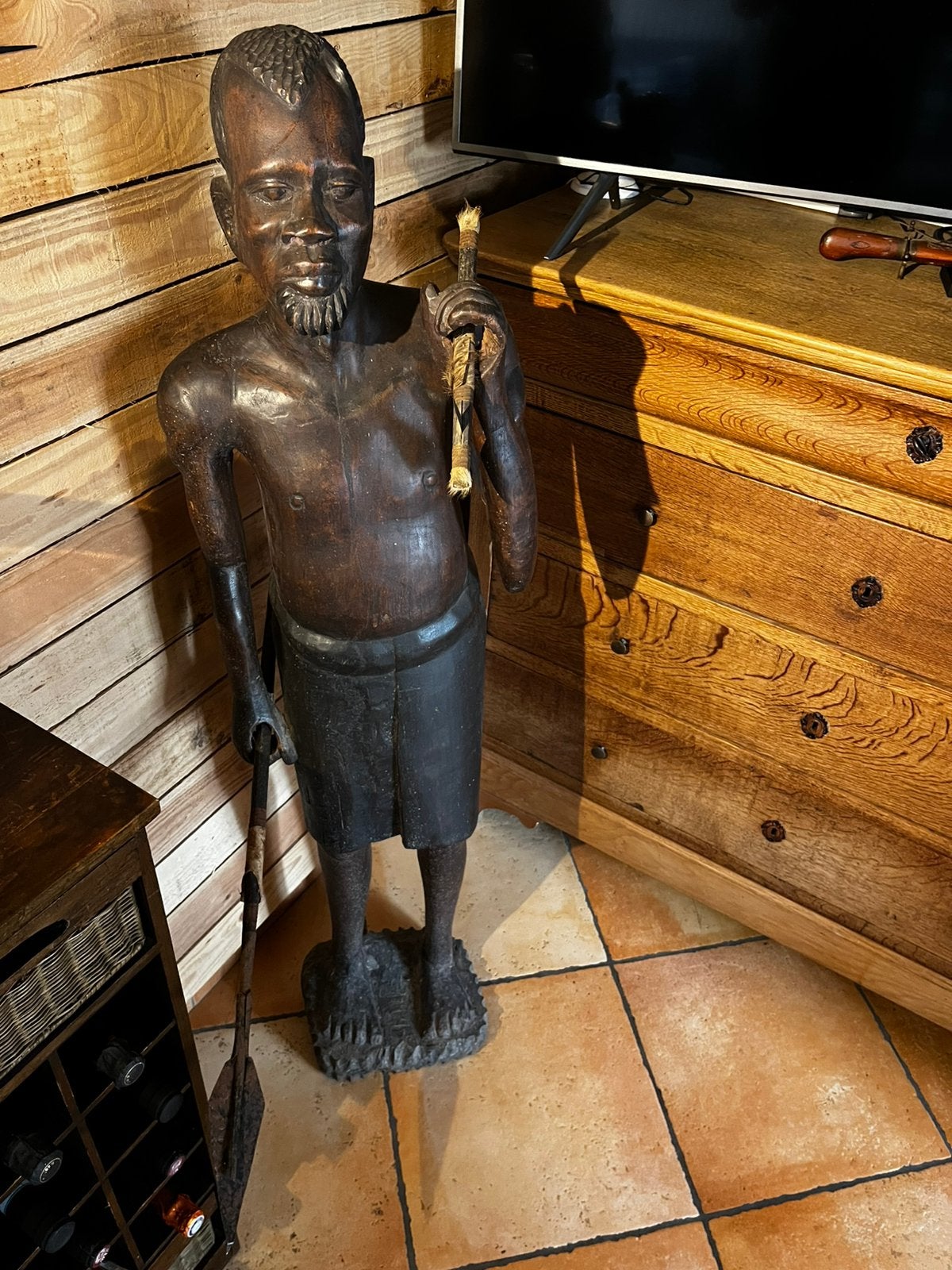 Houten beeldje, Ophalen, Zo goed als nieuw, Hout