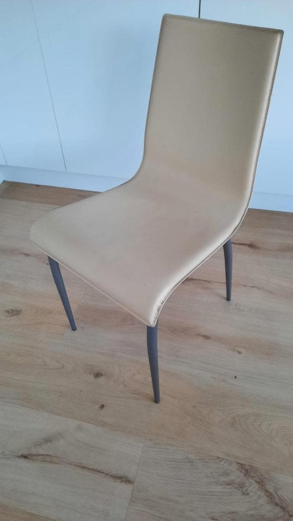 eettafel en stoelen, Huis en Inrichting, Tafels | Eettafels, Ophalen, Zo goed als nieuw, Vijf personen of meer, Modern
