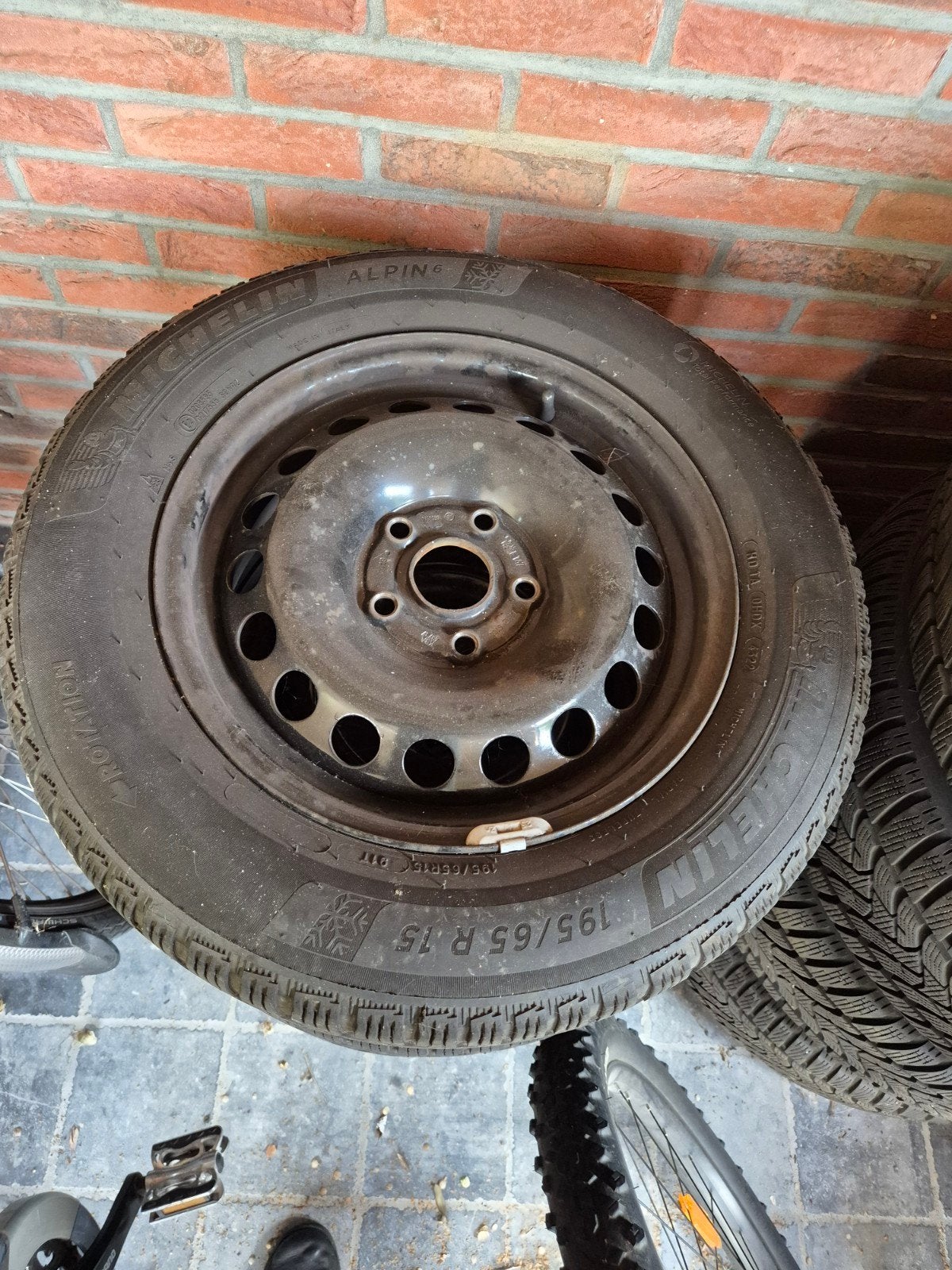 winterbanden op stalen velg., Auto-onderdelen, Ophalen, Winterbanden