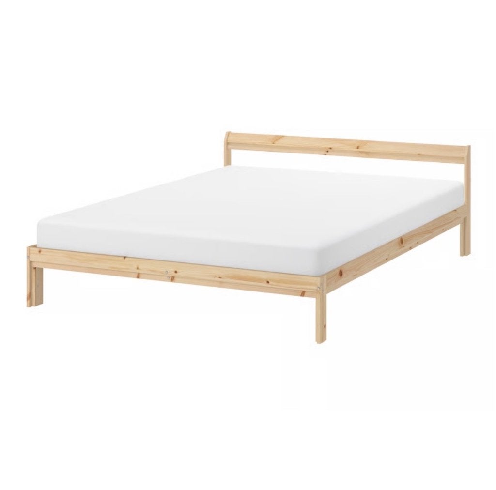 Bed + lattenbodem, Queen size, Brun, Enlèvement, 200 cm