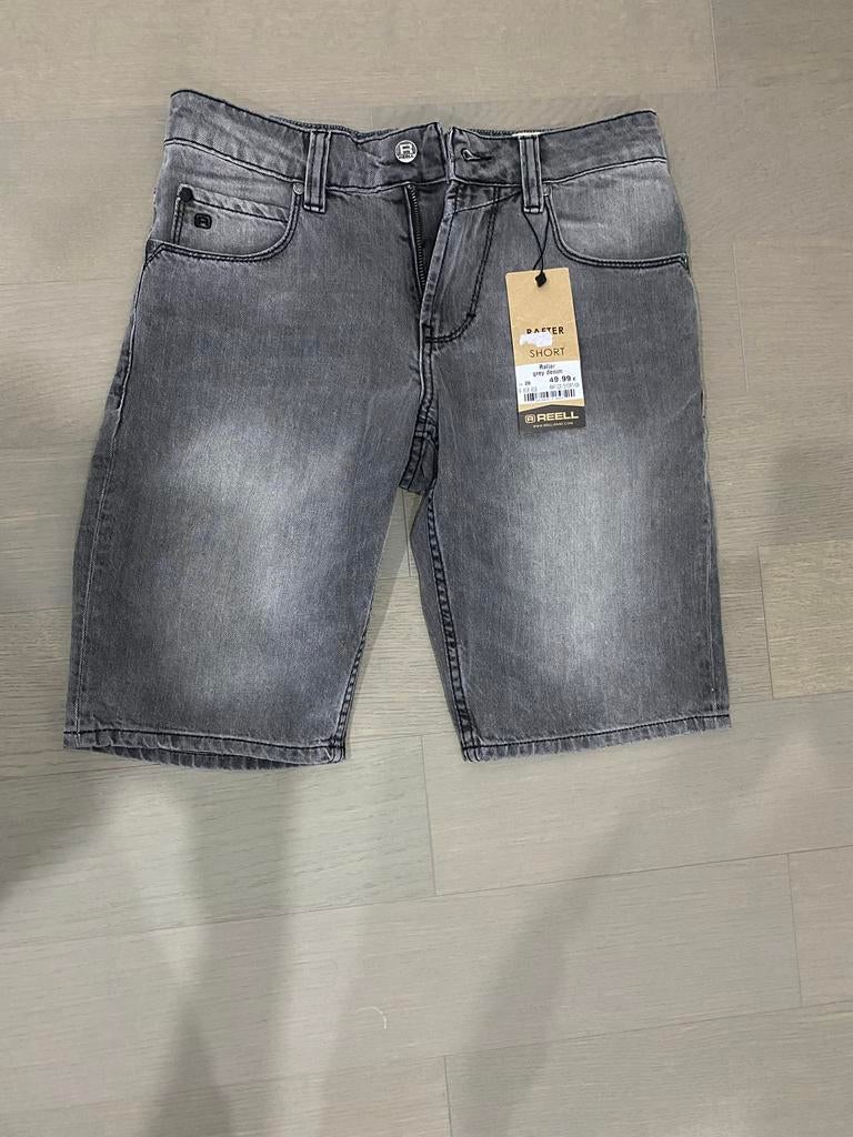 Short Reell Rafter Gris Denim, Kleding | Heren, Broeken en Pantalons, Nieuw, Overige maten, Grijs, Ophalen of Verzenden