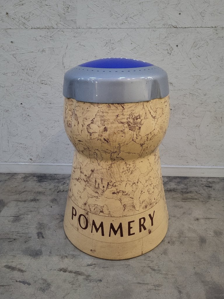 Champagnekurk bijzettafeltje of zitkrukje, Champagne Pommery, Verzamelen, Ophalen of Verzenden