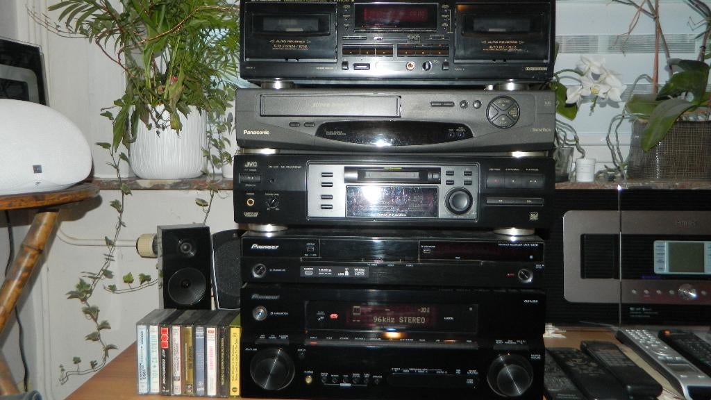 lot ou piéce ampli thx lx-50/deck cassette/dvd/hdd graveur, JVC, Utilisé, Haut-parleurs, Connexion MP3