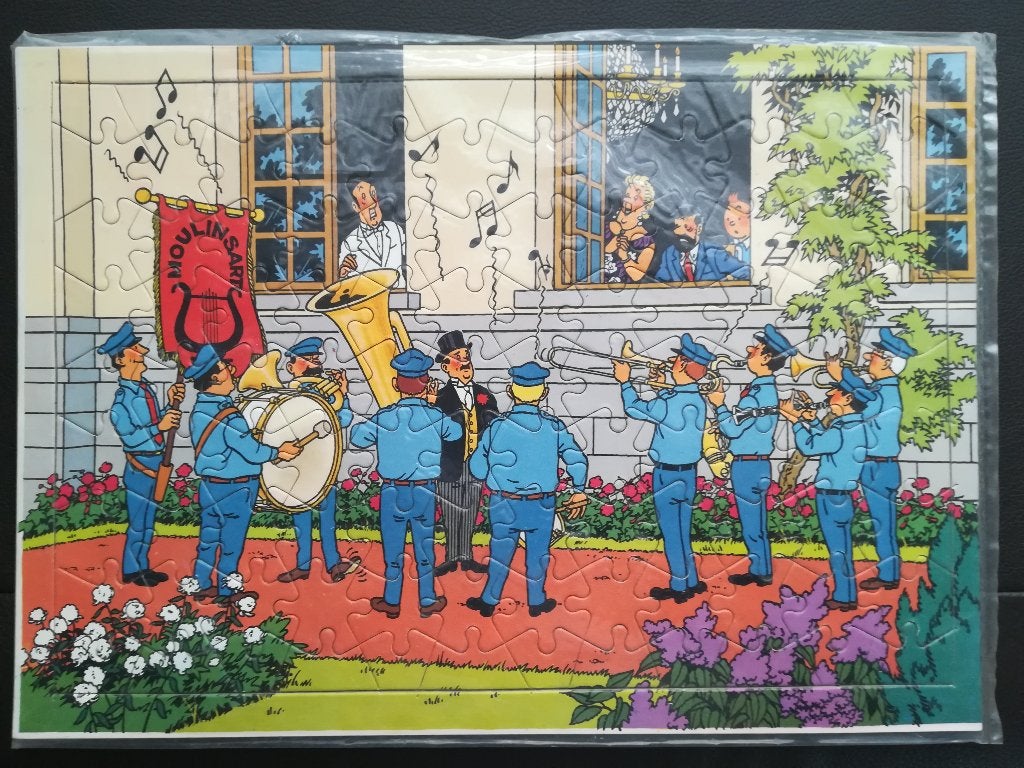 Puzzel van Kuifje (Zeldzame antieke ruitpuzzel uit 1970), Ophalen of Verzenden, Nieuw