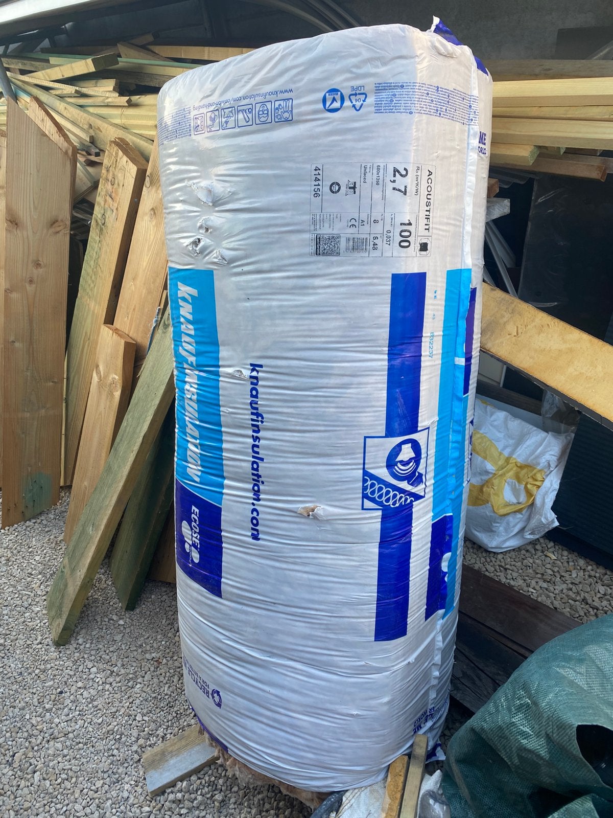 Knauf Acoustifit 10cm dik, Bricolage & Construction, Isolation & Étanchéité, Neuf, 8 à 12 cm, 10 à 15 m², Isolation des murs