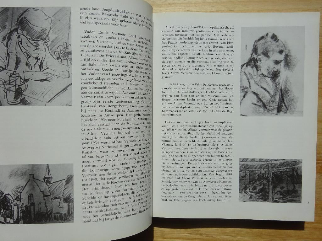 Alfons Vermeir, monografie door Rene Turkry, 1973, Peinture et dessin, Enlèvement ou Envoi, René Turkry, Utilisé