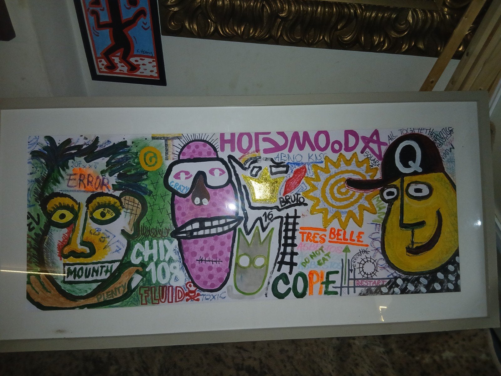 Basquiat compositie, Antiek en Kunst, Kunst | Schilderijen | Modern, Ophalen