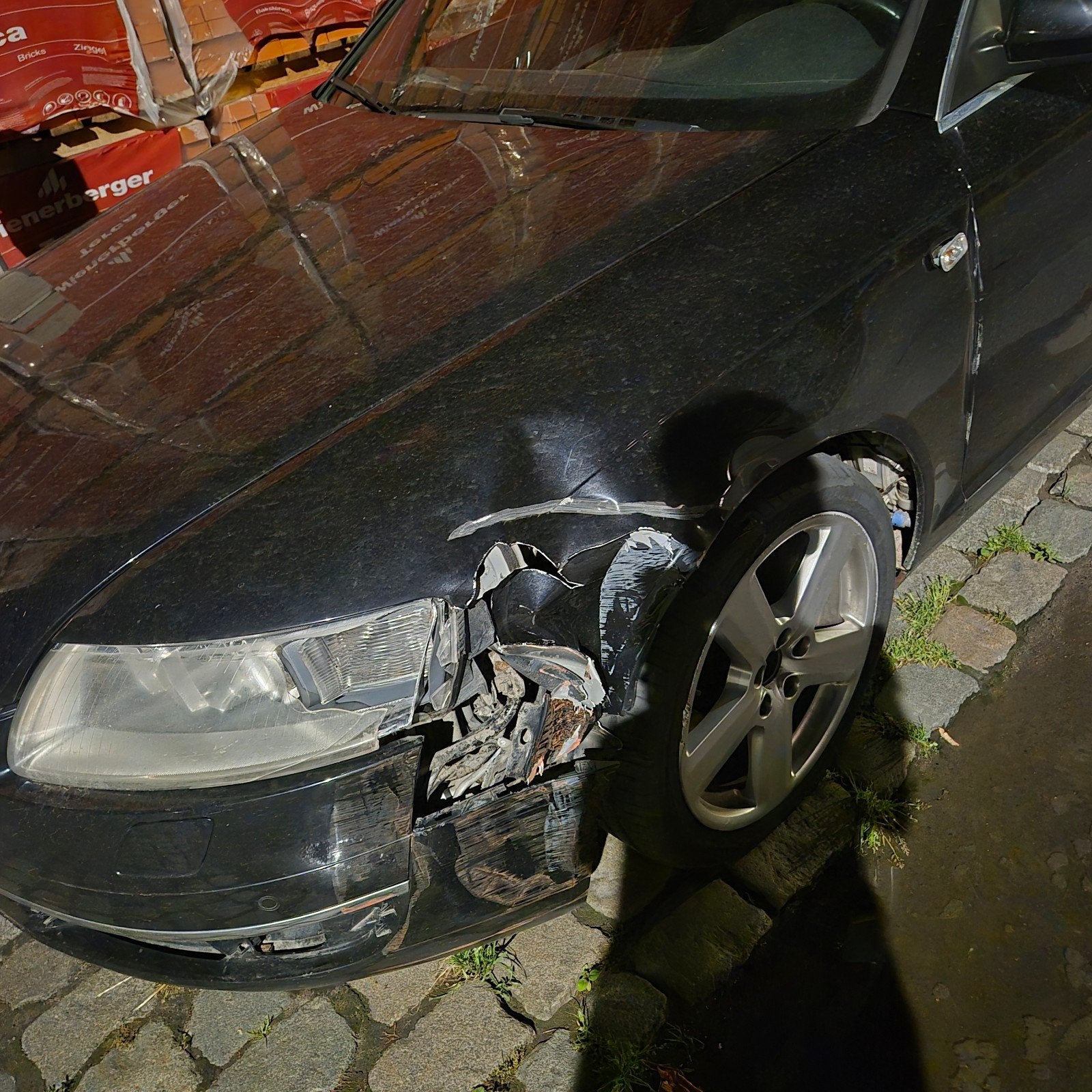 audi a6 met schade 2.7 quatro, Auto's, Audi, Automaat, Zwart, Zwart, Leder