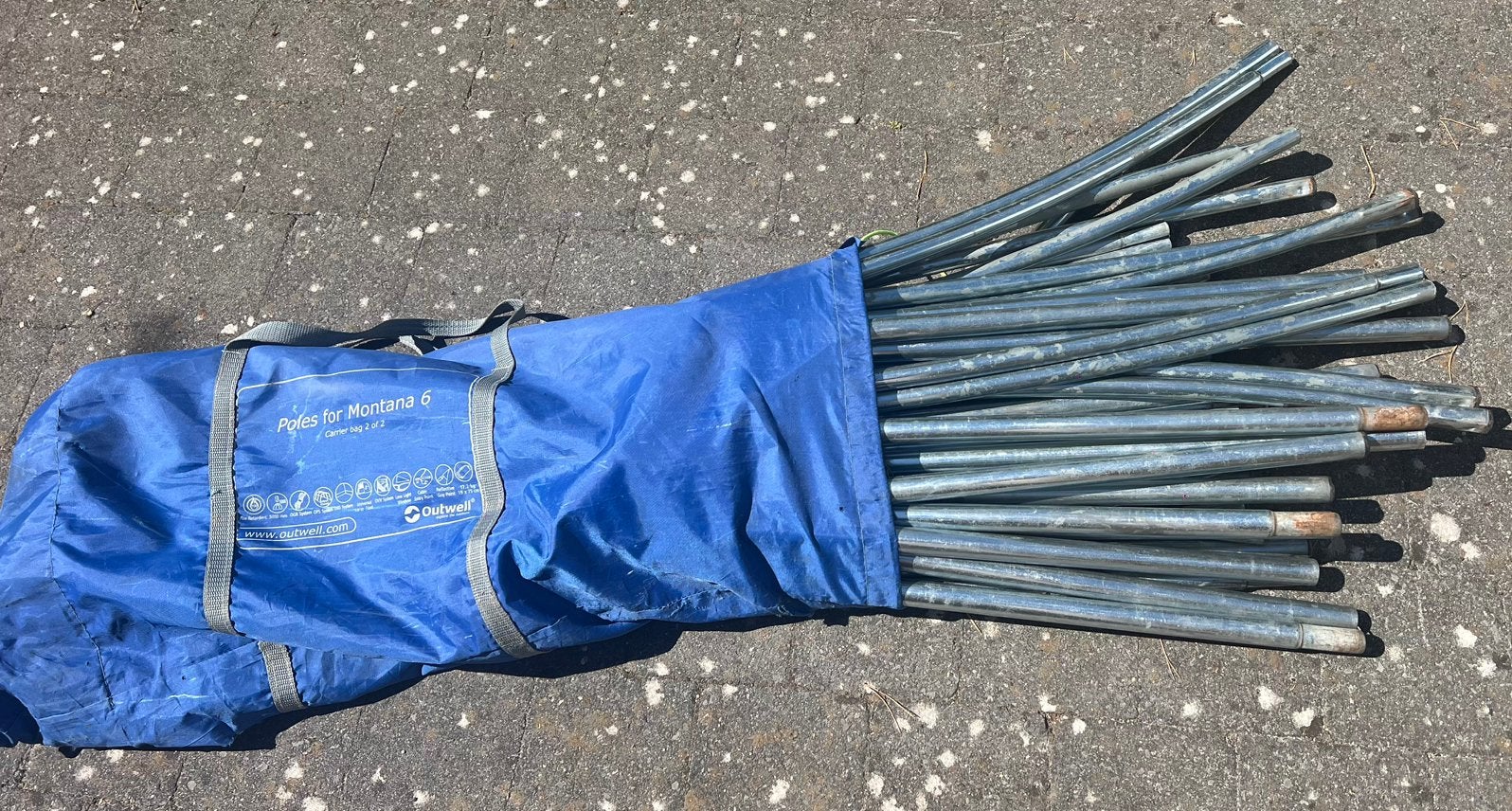 Tentpalen (aluminium) outwell montana 6, Caravans en Kamperen, Tenten, Ophalen of Verzenden, Zo goed als nieuw