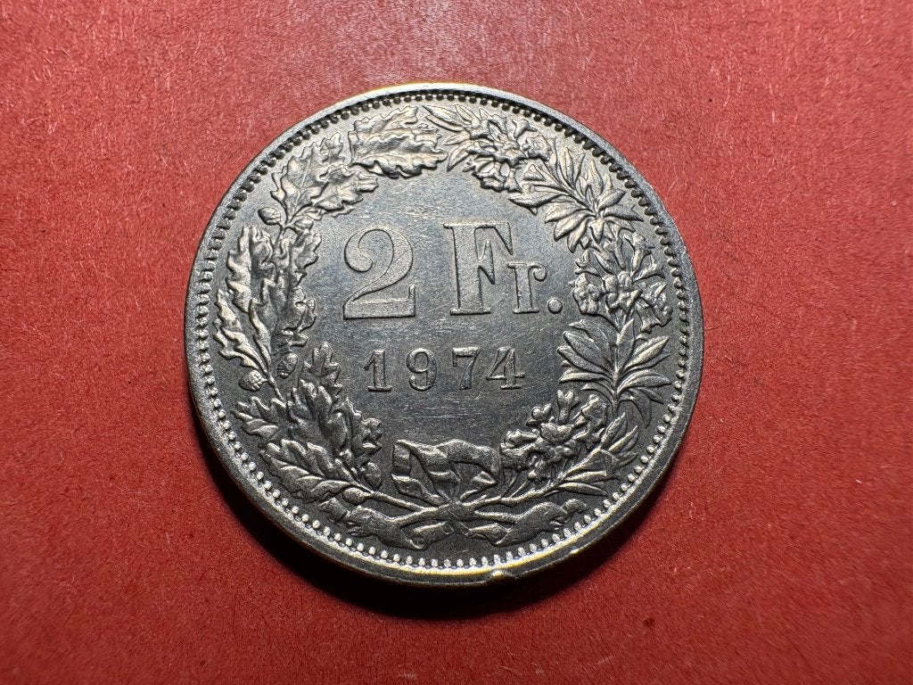 Zwitserland - 2 Frank 1974 (#360#), Ophalen of Verzenden, Overige landen, Losse munt