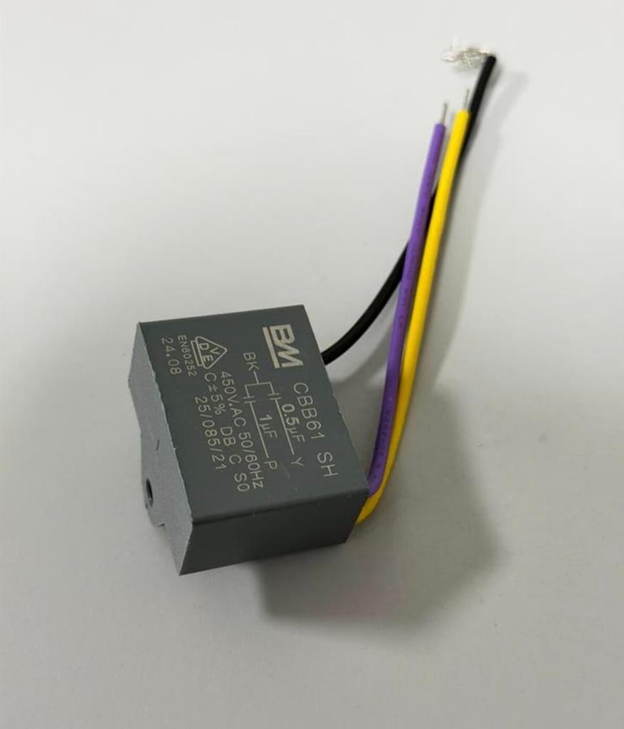 BM CBB61 Plafondventilator Condensator 0.5+1µF 450V nieuw, Hobby en Vrije tijd, Elektronica-componenten, Ophalen of Verzenden