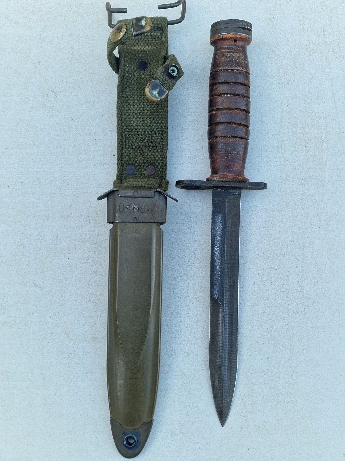 très belle bayonette USM4 us ww2 originale, Collections, Enlèvement ou Envoi
