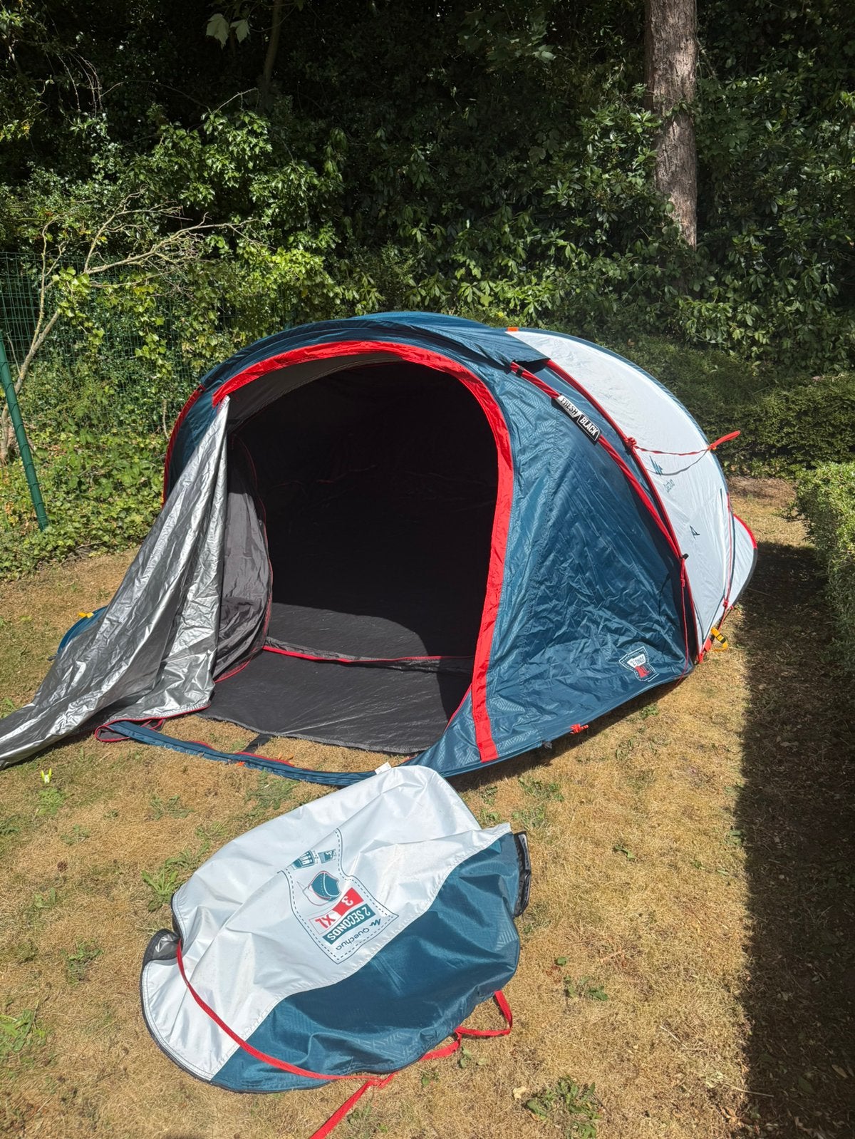 Quechua 2 Seconds 3 XL Fresh & Black -3 persoons pop-up tent, Caravans en Kamperen, Tenten, Ophalen, Zo goed als nieuw