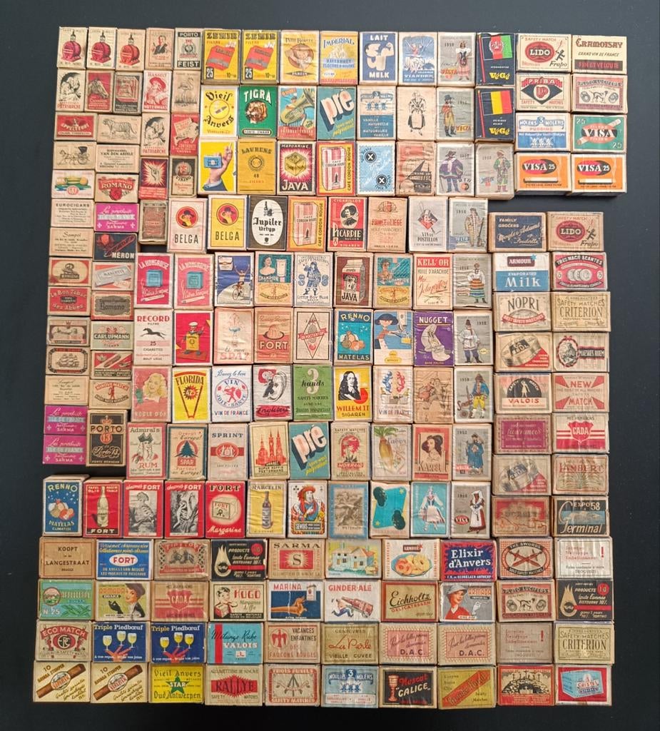 Collectie vintage houten luciferdoosjes., Ophalen of Verzenden, Gebruikt, Luciferdoosjes of -merken