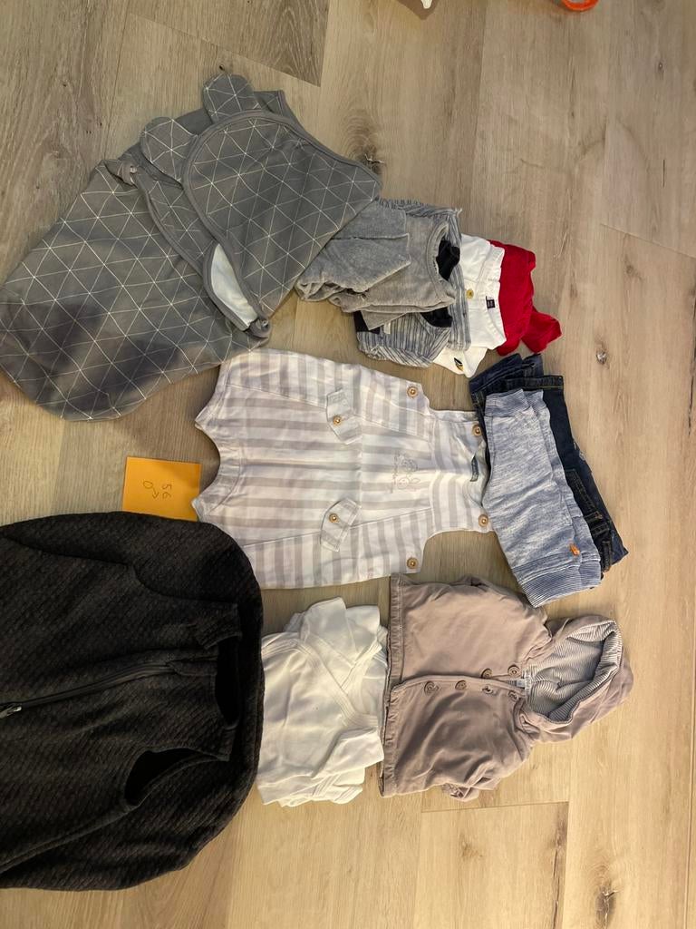 Pakket babykleren jongens maat 56-80 (0-12m), Ophalen, Zo goed als nieuw
