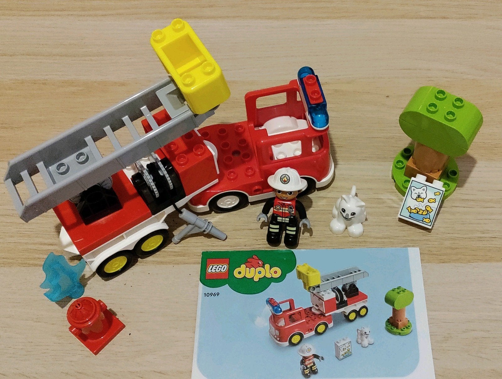 Duplo 10969 Brandweerauto 2+, Ophalen, Overige thema's, Inclusief instructies, Zo goed als nieuw