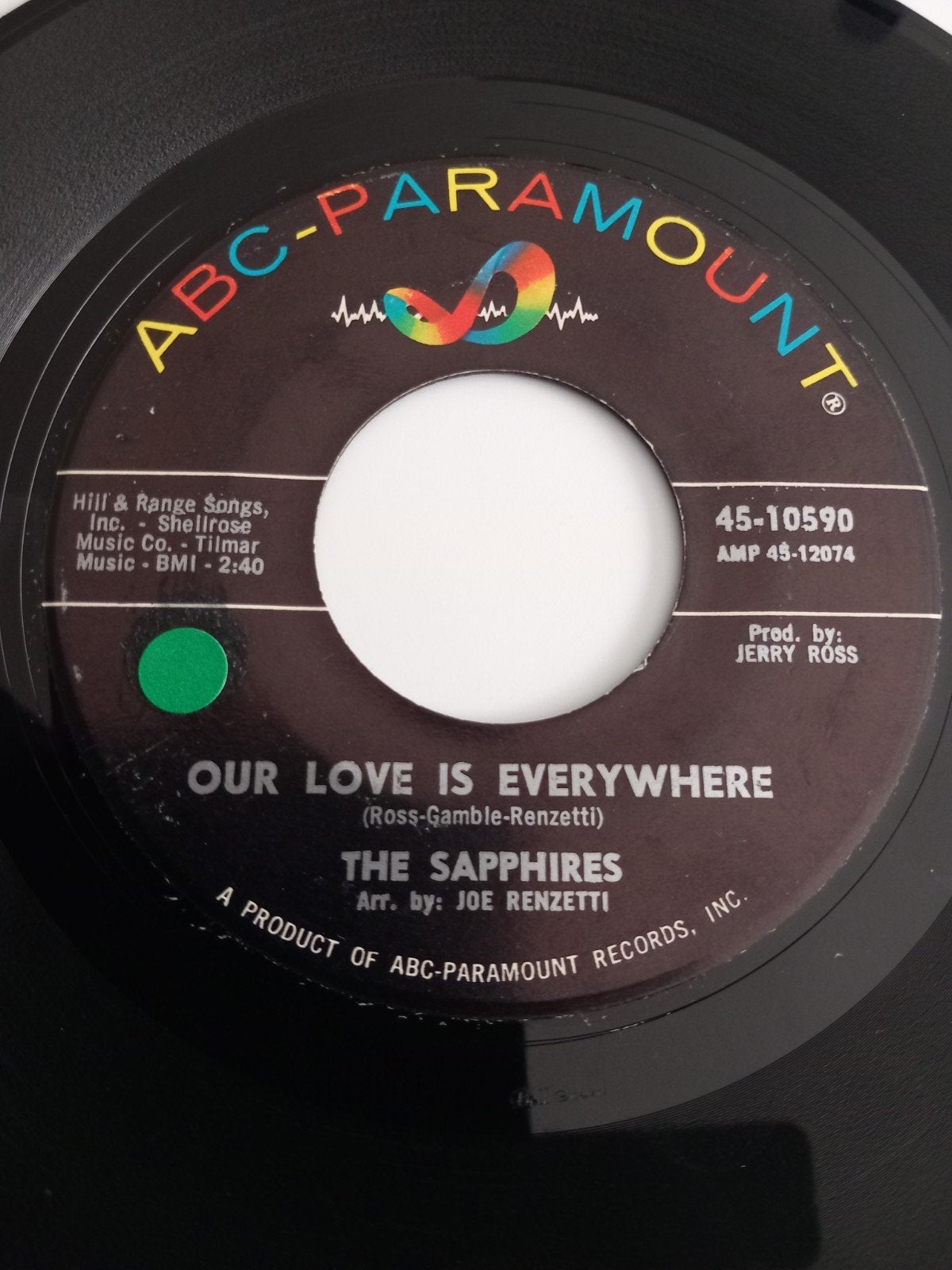 THE SAPPHIRES. OUR LOVE IS EVERYWHERE. 60'S USA 45T, Enlèvement ou Envoi