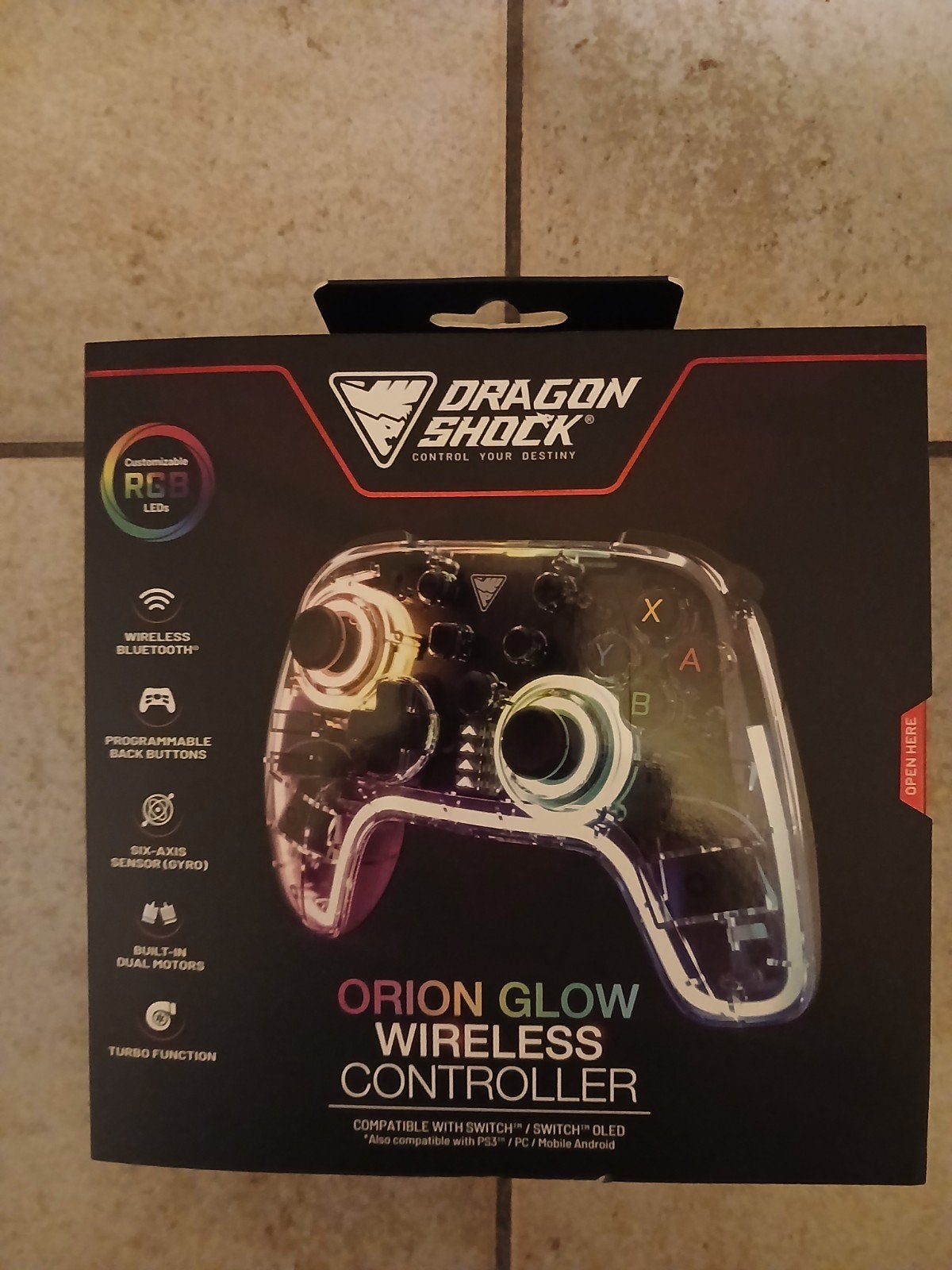 Orion Glow Draadloze Controller Voor Nintendo Switch, Ophalen, Nieuw