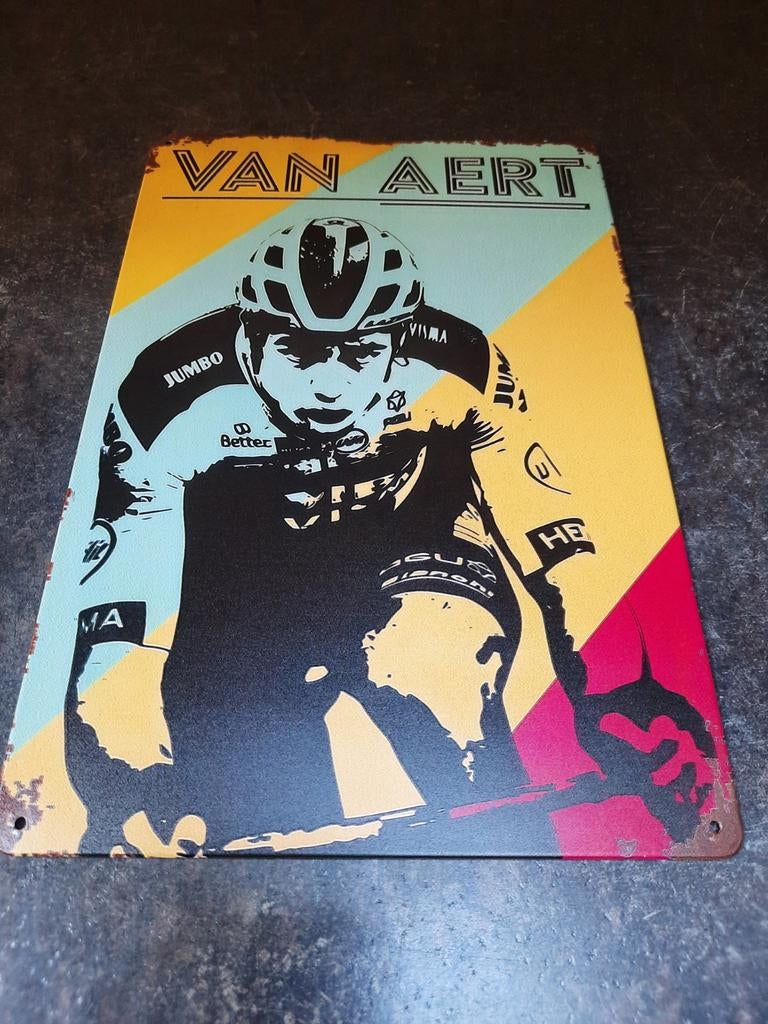 Panneau d'affichage Wout van Aert, Enlèvement, Panneau publicitaire