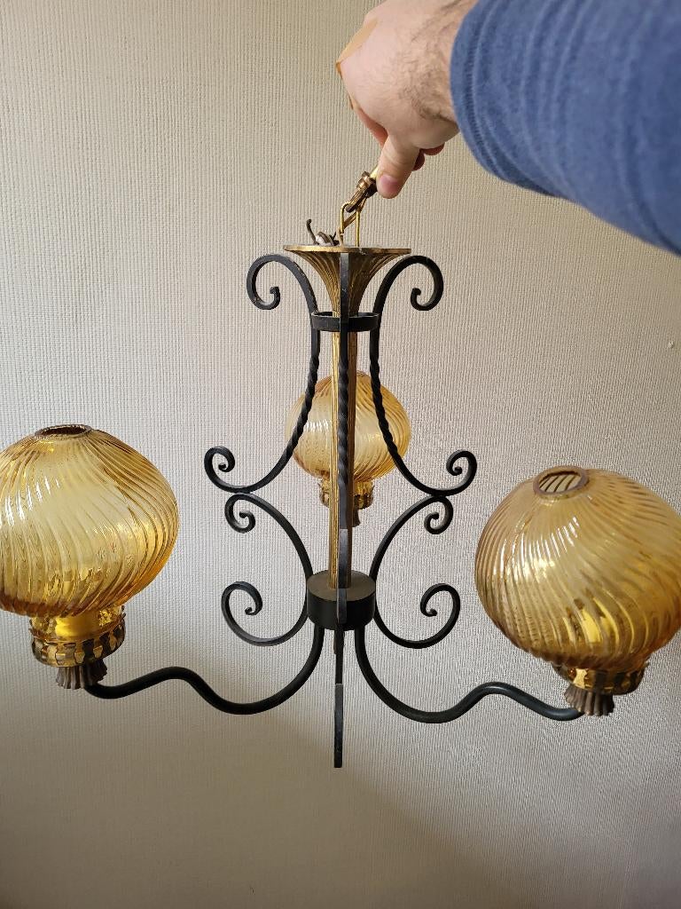 Vintage hanglamp, Huis en Inrichting, Ophalen, Metaal