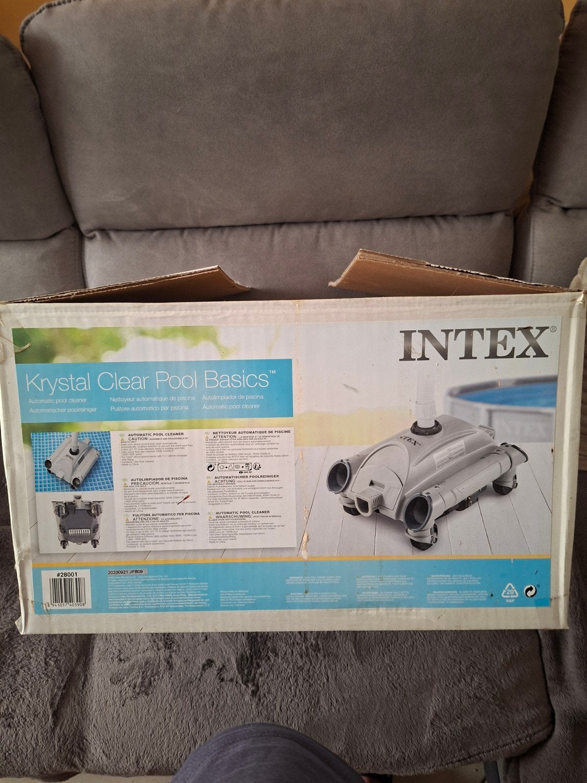Aspirateur de piscine intex, Enlèvement