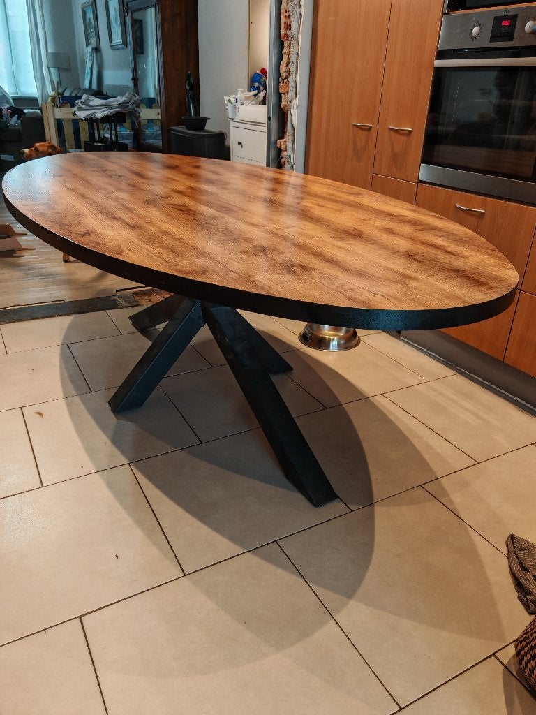 Ovalen eettafel, Autres essences de bois, 100 à 150 cm, Enlèvement, Utilisé
