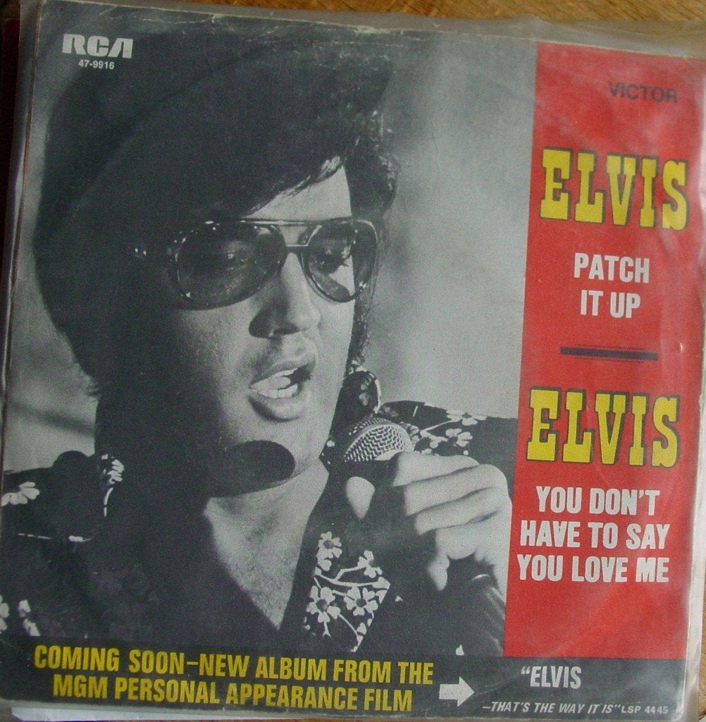 45T 7INCH VINYL SINGLE ELVIS PRESLEY, Enlèvement ou Envoi