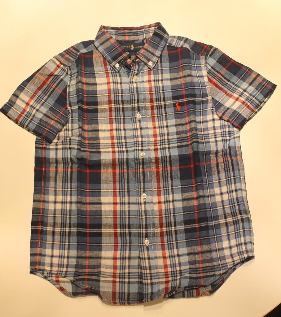 Hemdje van Ralph Lauren (maat 7 jaar), Garçon, Enlèvement ou Envoi, Chemise ou Chemisier, Comme neuf