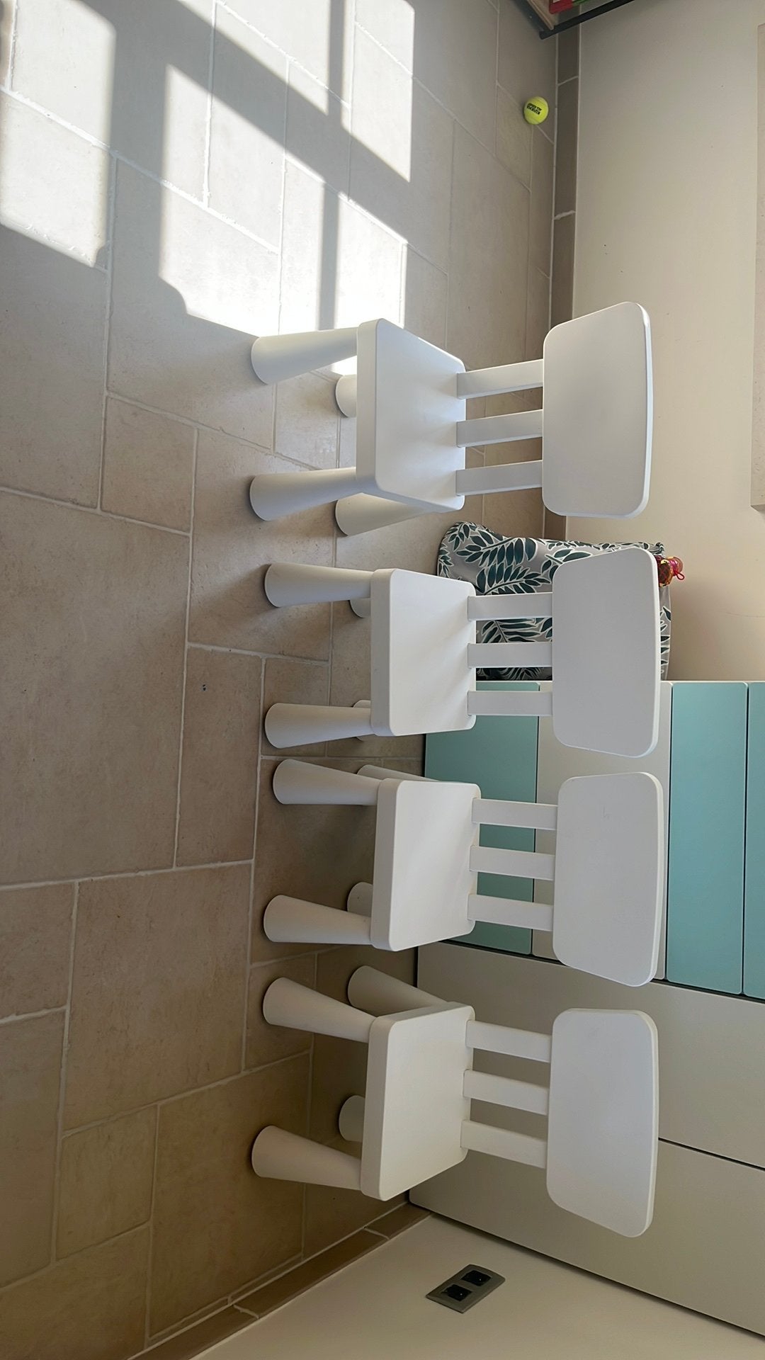 4 witte ikea mammut stoeltjes, Ophalen, Gebruikt
