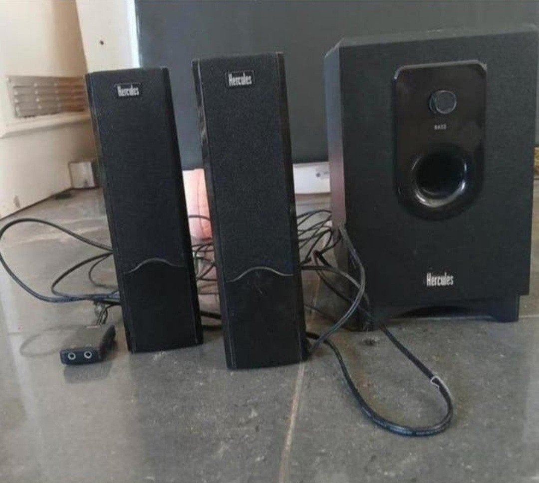 Hercules speakers, Audio, Tv en Foto, Luidsprekerboxen, Inclusief kabels, Ophalen, Gebruikt, Overige merken